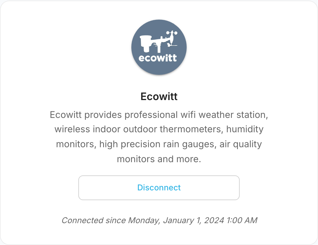 Ecowitt in SmartMixin verbunden